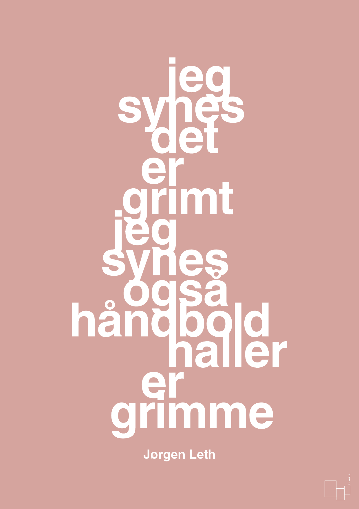 plakat: jeg synes det er grimt jeg synes også håndboldhaller er grimme - bubble shell-Håndbold-A1two3