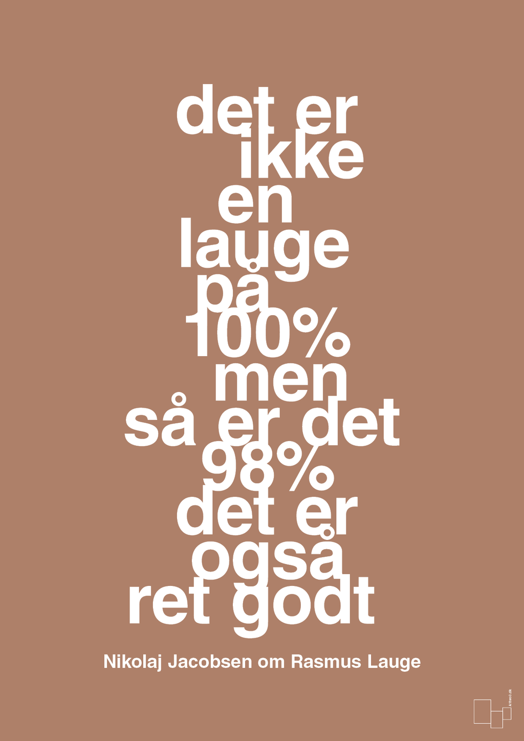 plakat: det er ikke en lauge på 100% men så er det 98% det er også ret godt - cider spice-Håndbold-A1two3