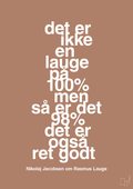 plakat: det er ikke en lauge på 100% men så er det 98% det er også ret godt - cider spice-Håndbold-A1two3