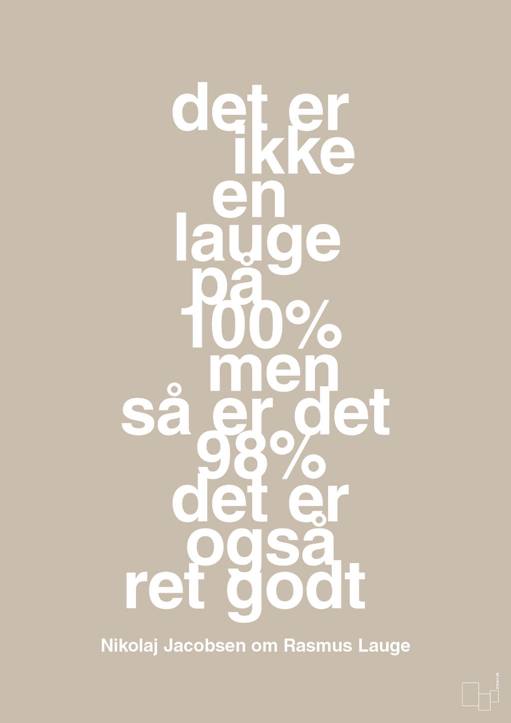 plakat: det er ikke en lauge på 100% men så er det 98% det er også ret godt - creamy mushroom-Håndbold-A1two3