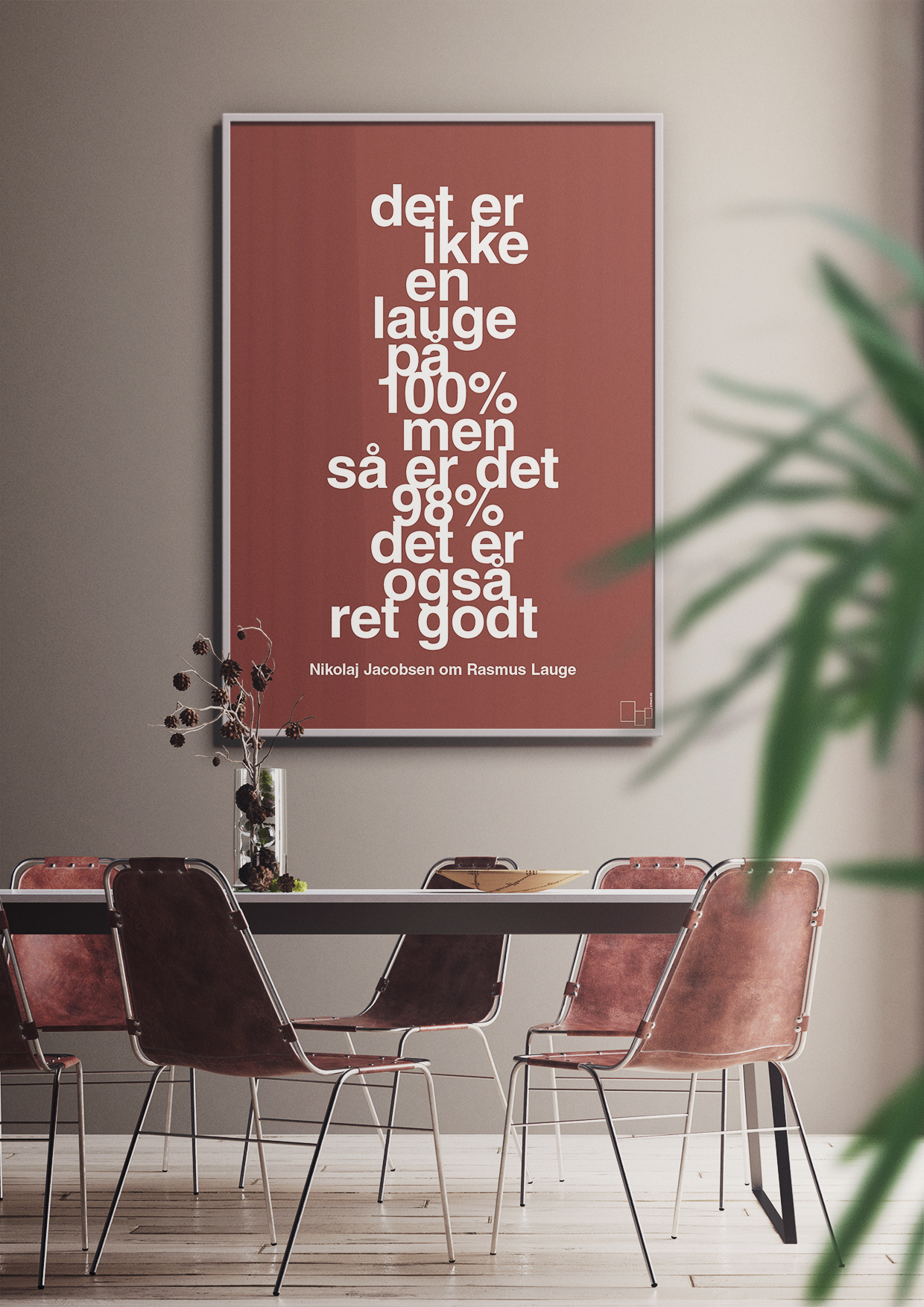 plakat: det er ikke en lauge på 100% men så er det 98% det er også ret godt - honeycomb-Håndbold-A1two3