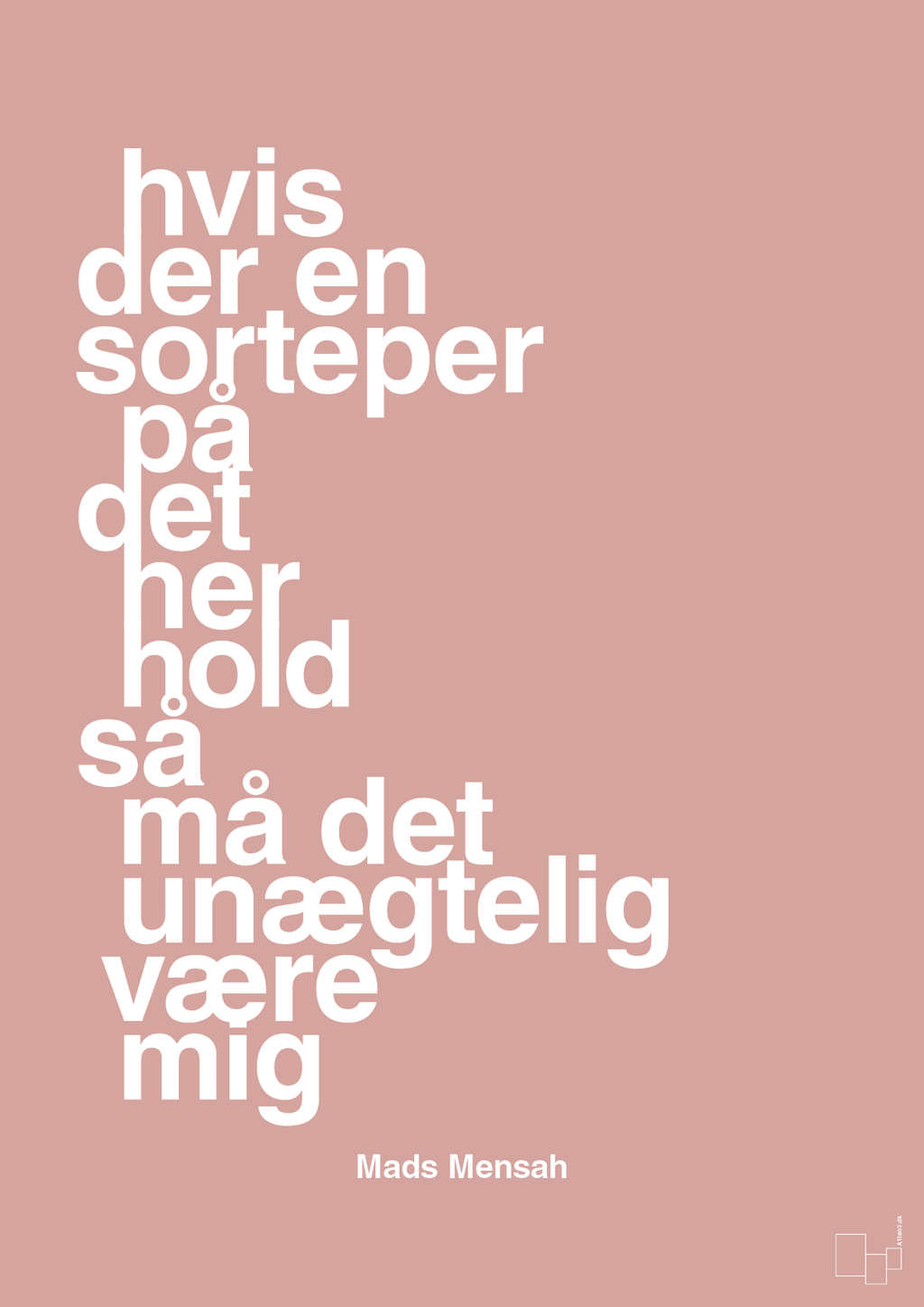 plakat: hvis der en sorteper på det her hold så må det unægtelig være mig - bubble shell-Håndbold-A1two3