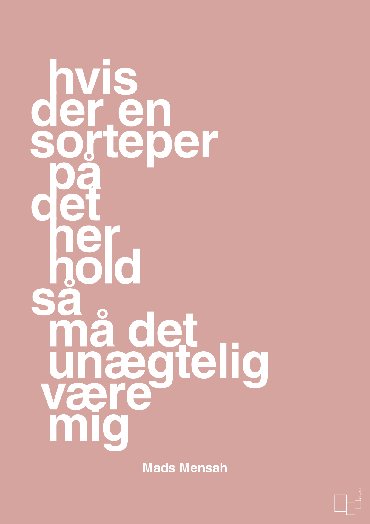 plakat: hvis der en sorteper på det her hold så må det unægtelig være mig - bubble shell-Håndbold-A1two3