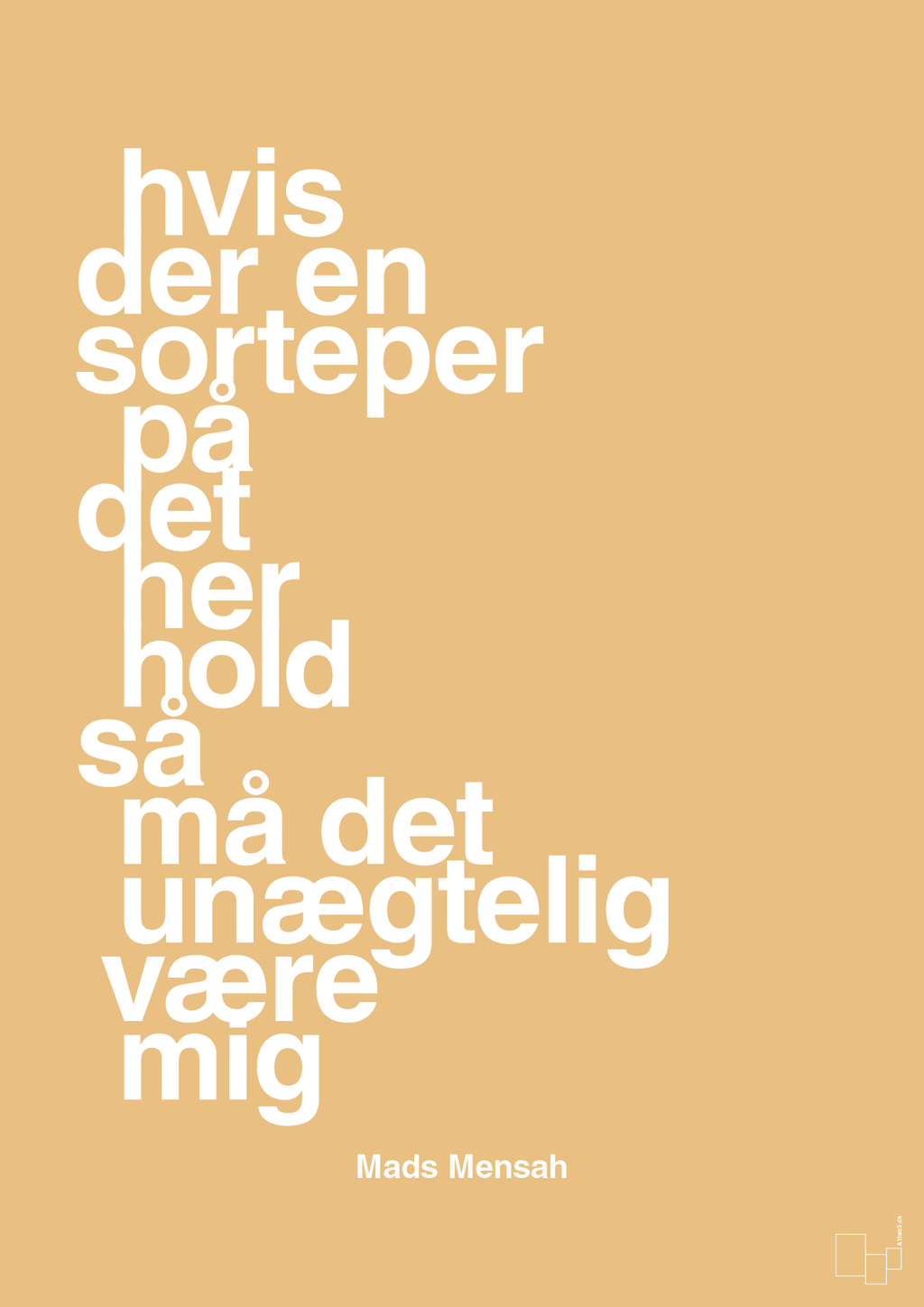 plakat: hvis der en sorteper på det her hold så må det unægtelig være mig - charismatic-Håndbold-A1two3