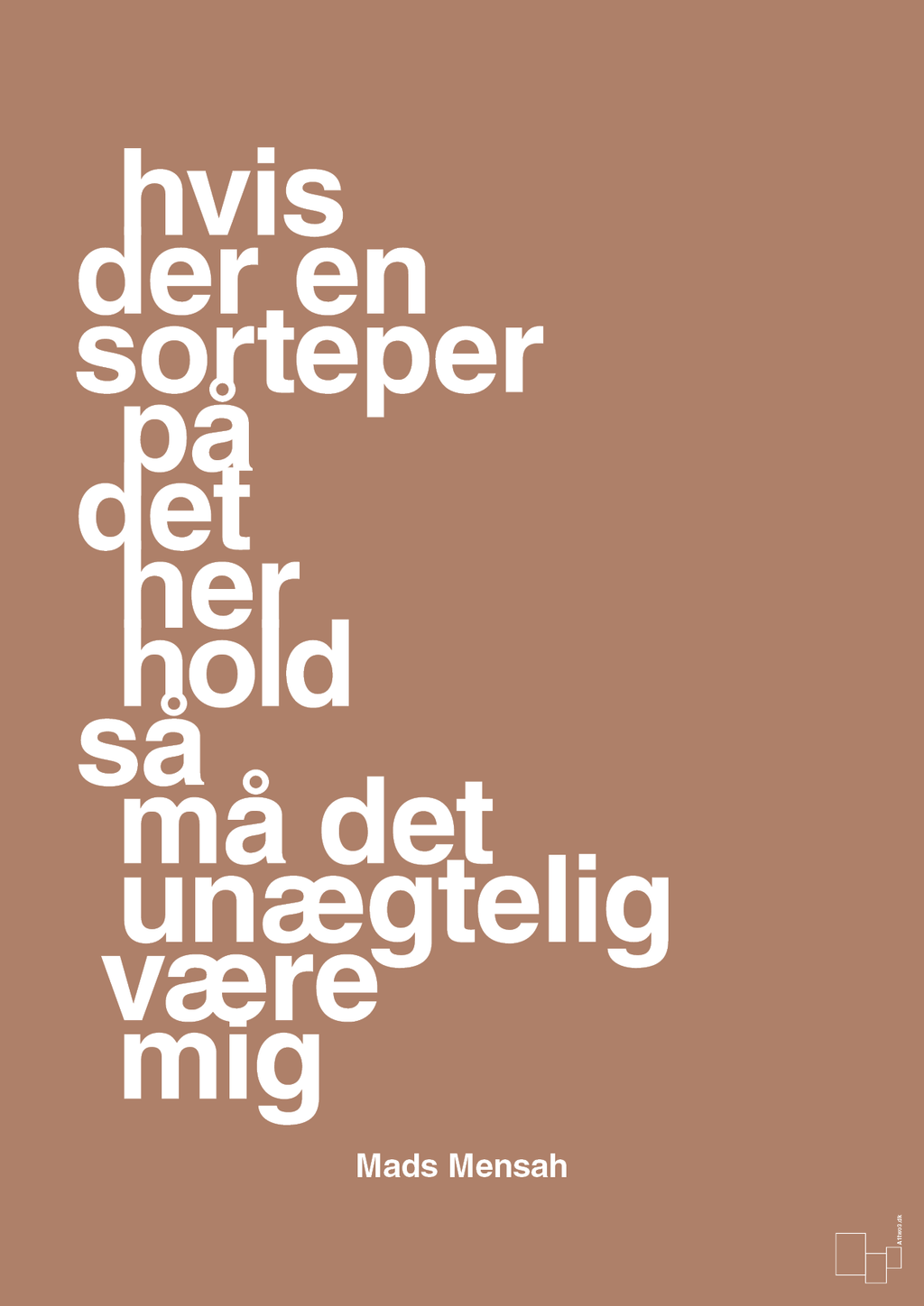 plakat: hvis der en sorteper på det her hold så må det unægtelig være mig - cider spice-Håndbold-A1two3