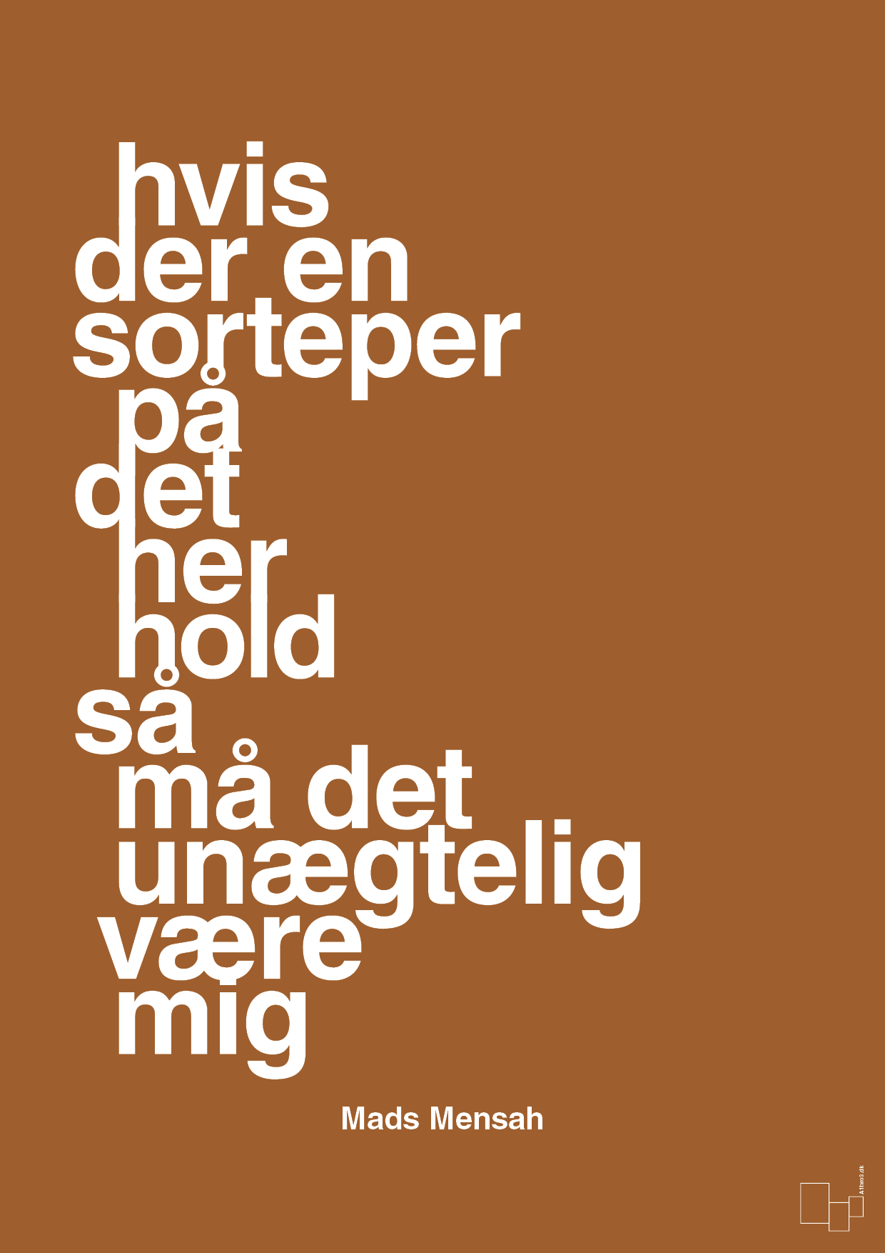 plakat: hvis der en sorteper på det her hold så må det unægtelig være mig - cognac-Håndbold-A1two3