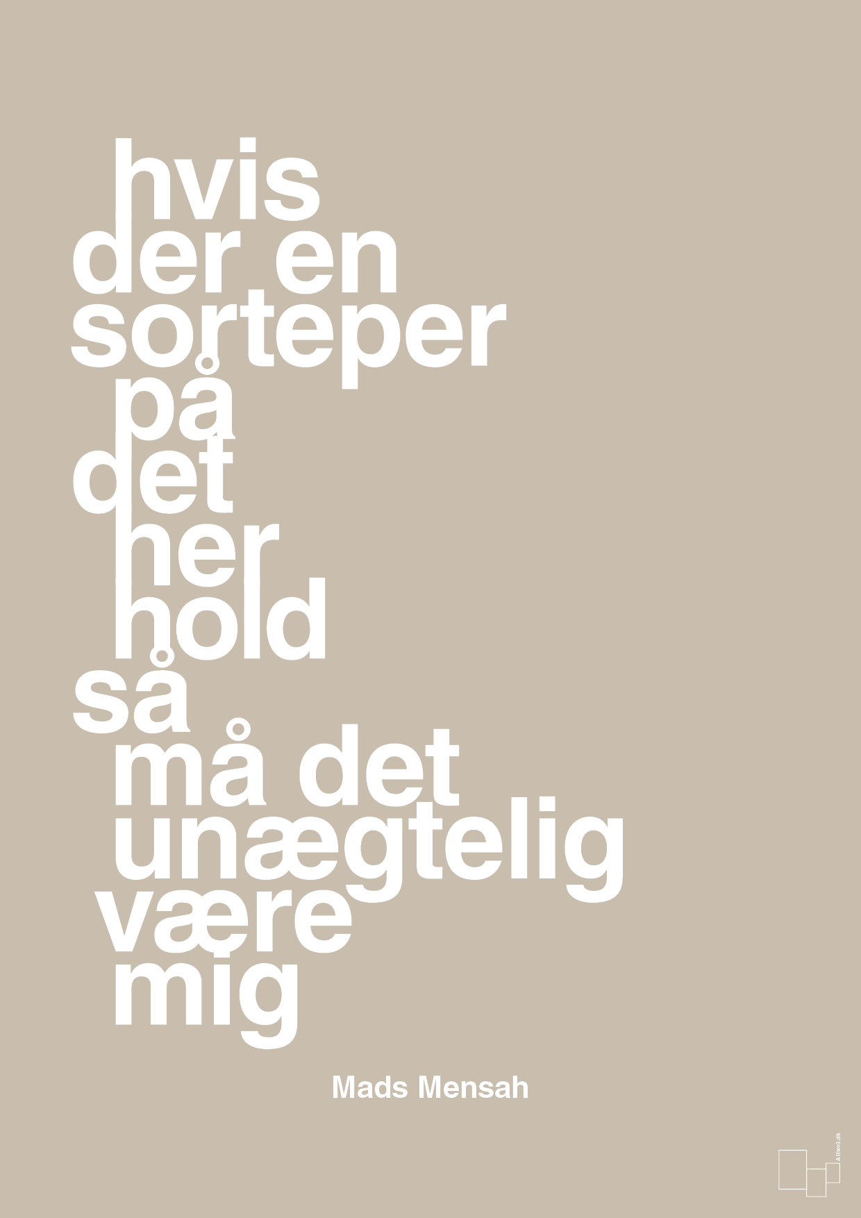 plakat: hvis der en sorteper på det her hold så må det unægtelig være mig - creamy mushroom-Håndbold-A1two3