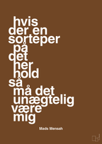 plakat: hvis der en sorteper på det her hold så må det unægtelig være mig - dark brown-Håndbold-A1two3
