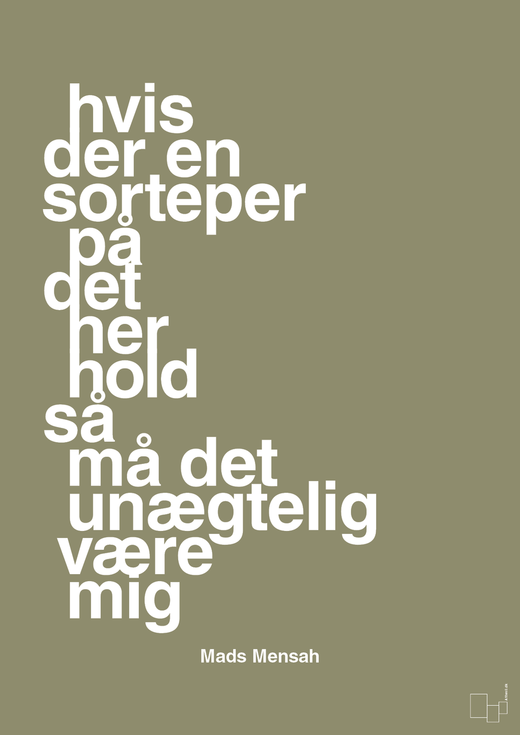 plakat: hvis der en sorteper på det her hold så må det unægtelig være mig - misty forrest-Håndbold-A1two3