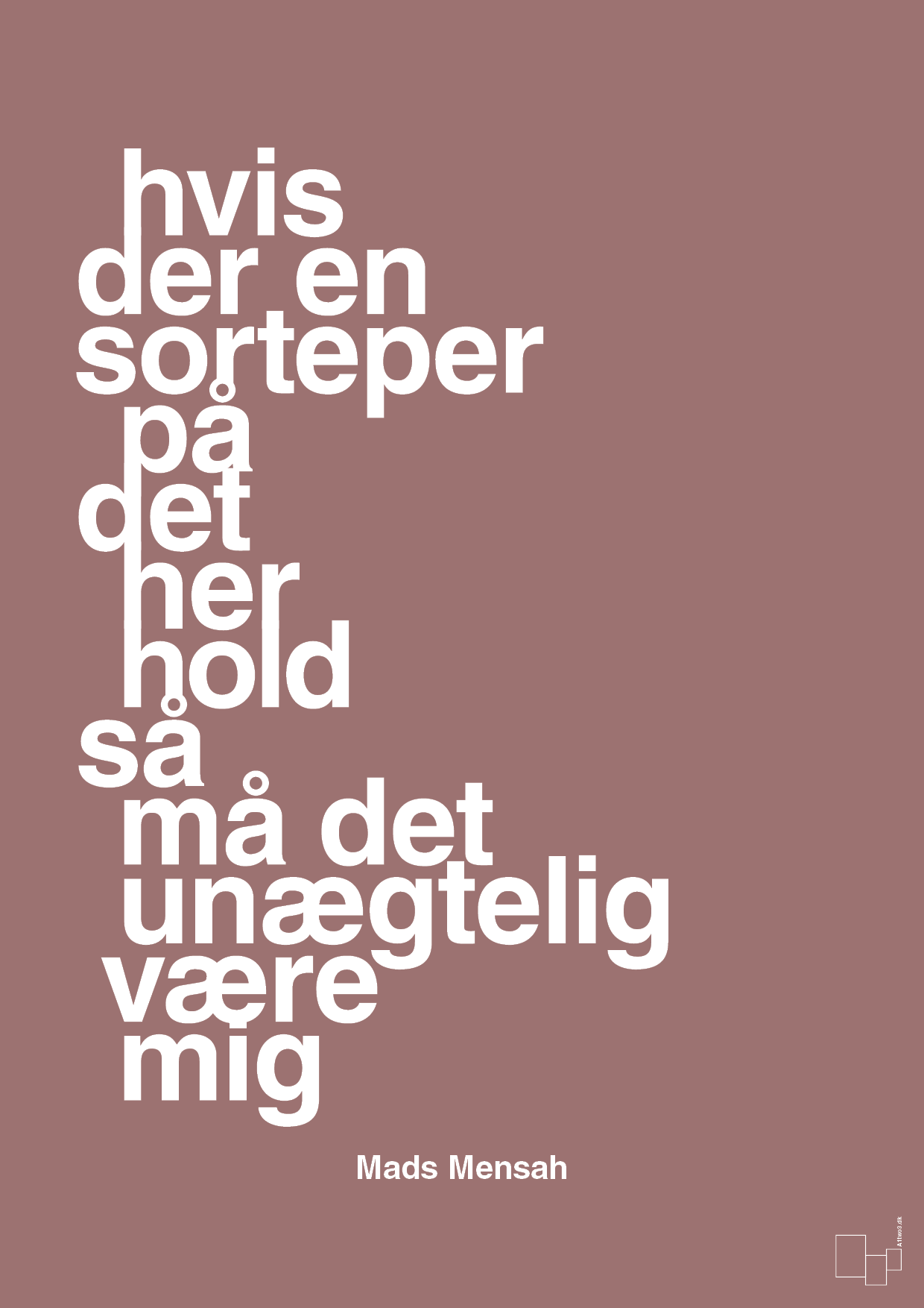 plakat: hvis der en sorteper på det her hold så må det unægtelig være mig - plum-Håndbold-A1two3