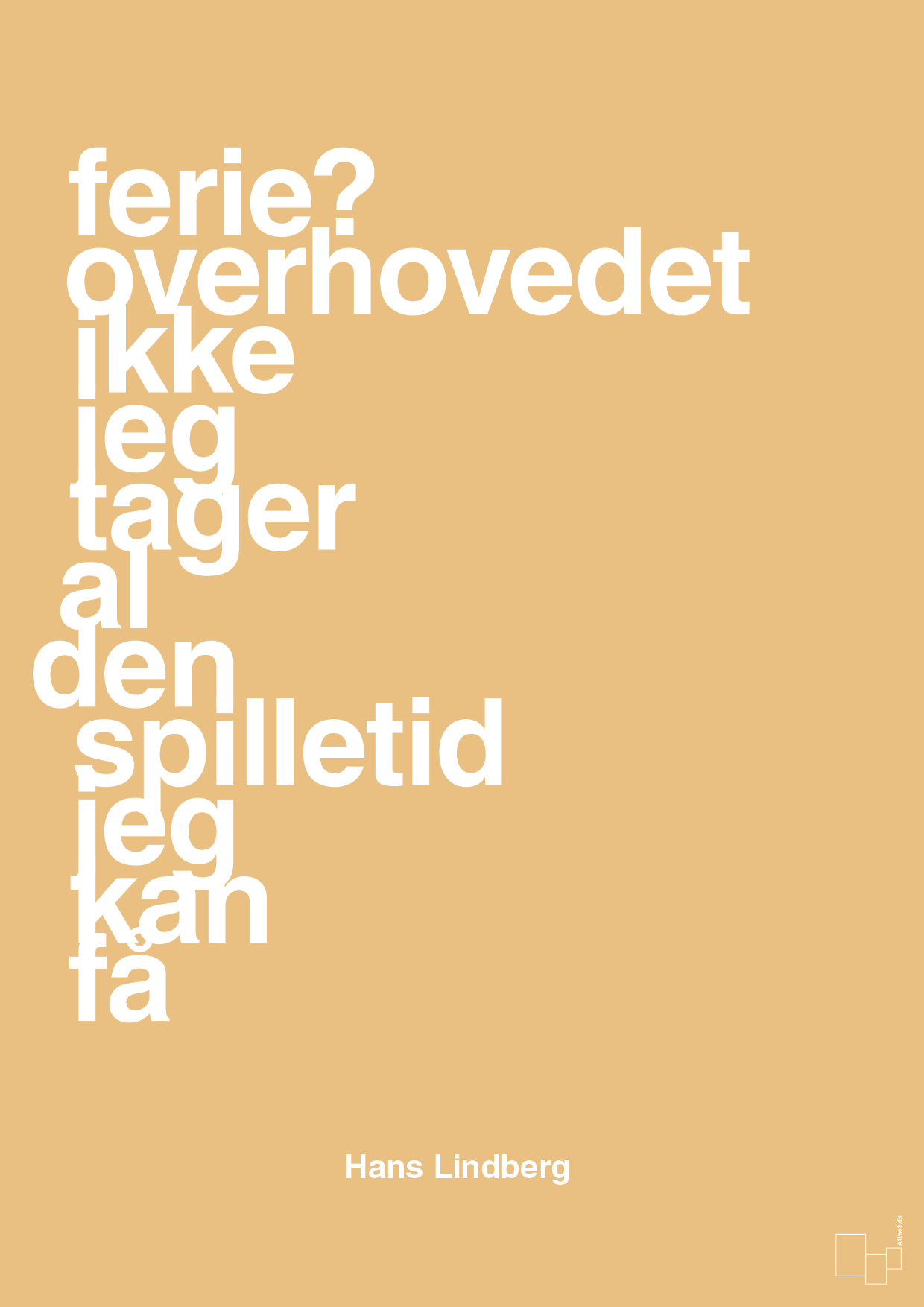 plakat: ferie? overhovedet ikke jeg tager al den spilletid jeg kan få - charismatic-Håndbold-A1two3