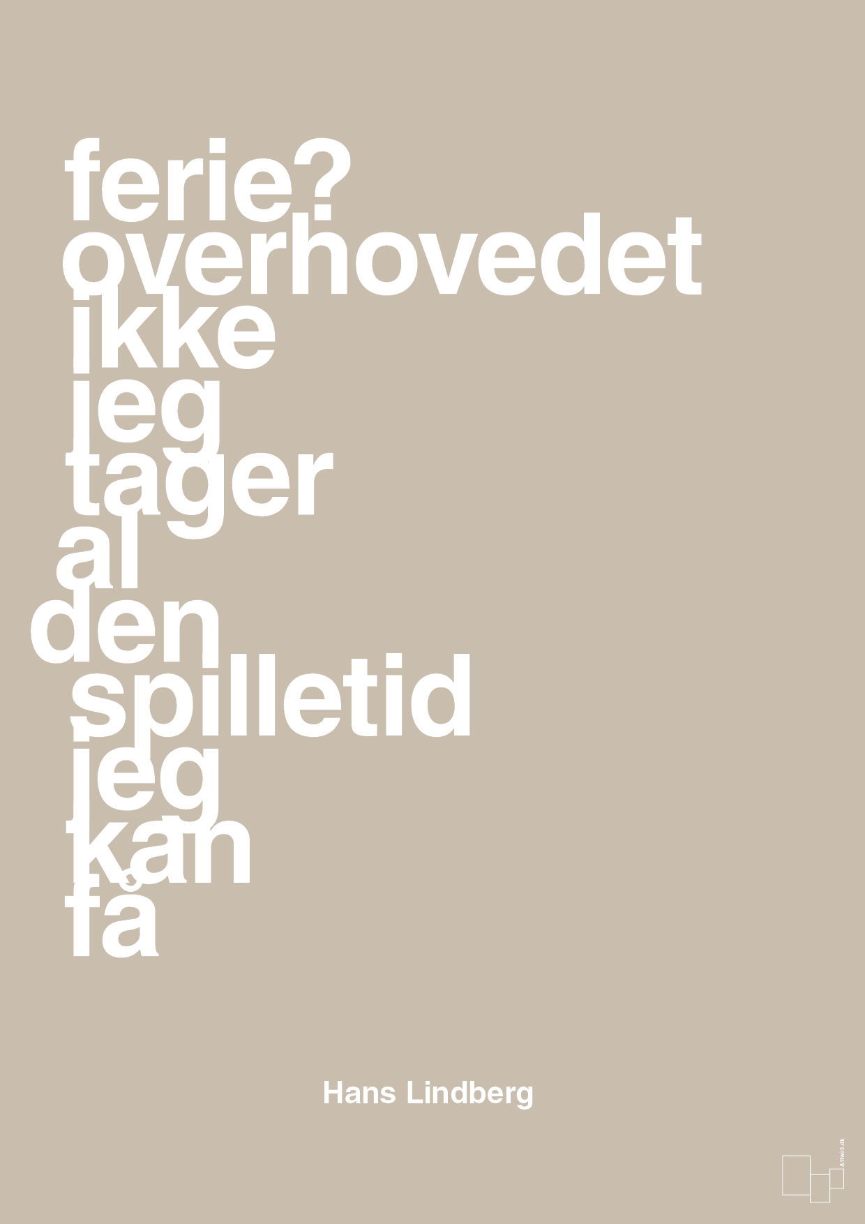 plakat: ferie? overhovedet ikke jeg tager al den spilletid jeg kan få - creamy mushroom-Håndbold-A1two3