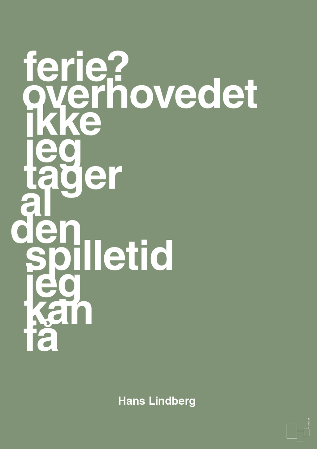plakat: ferie? overhovedet ikke jeg tager al den spilletid jeg kan få - jade-Håndbold-A1two3
