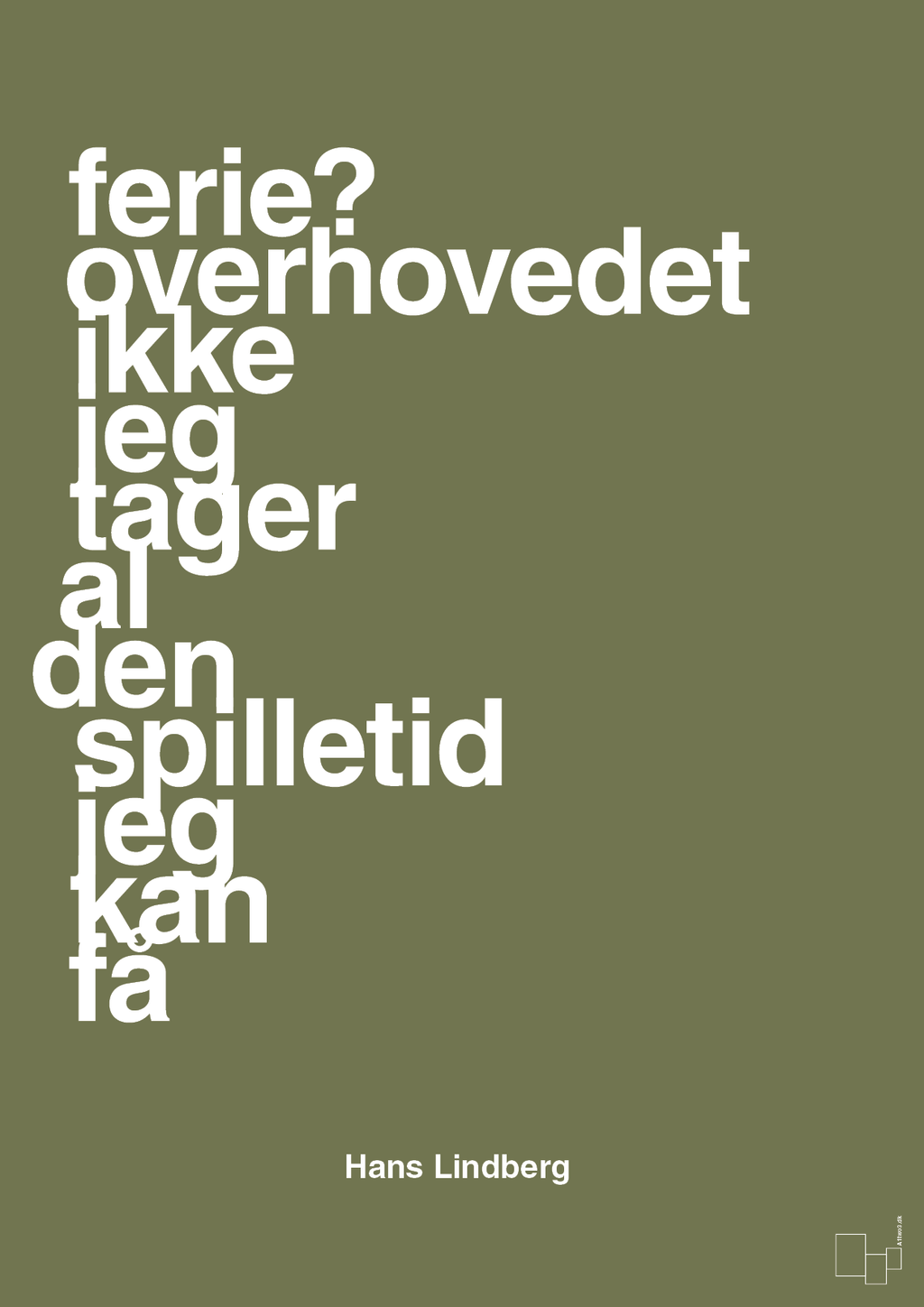 plakat: ferie? overhovedet ikke jeg tager al den spilletid jeg kan få - secret meadow-Håndbold-A1two3