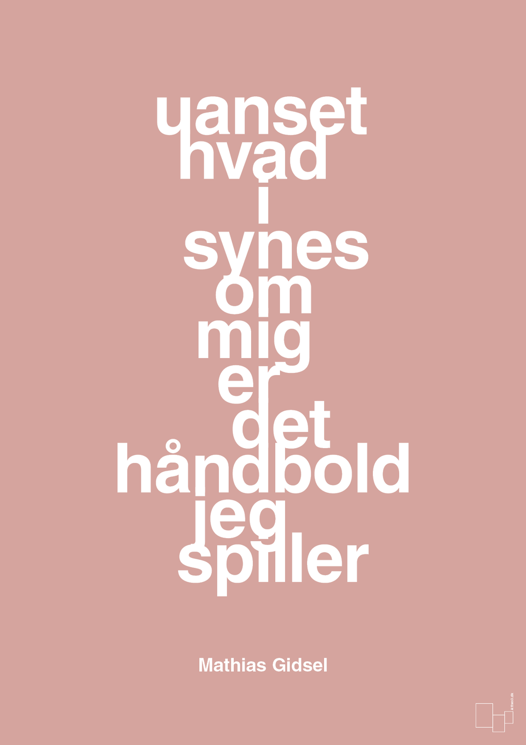 plakat: uanset hvad i synes om mig er det håndbold jeg spiller - bubble shell-Håndbold-A1two3