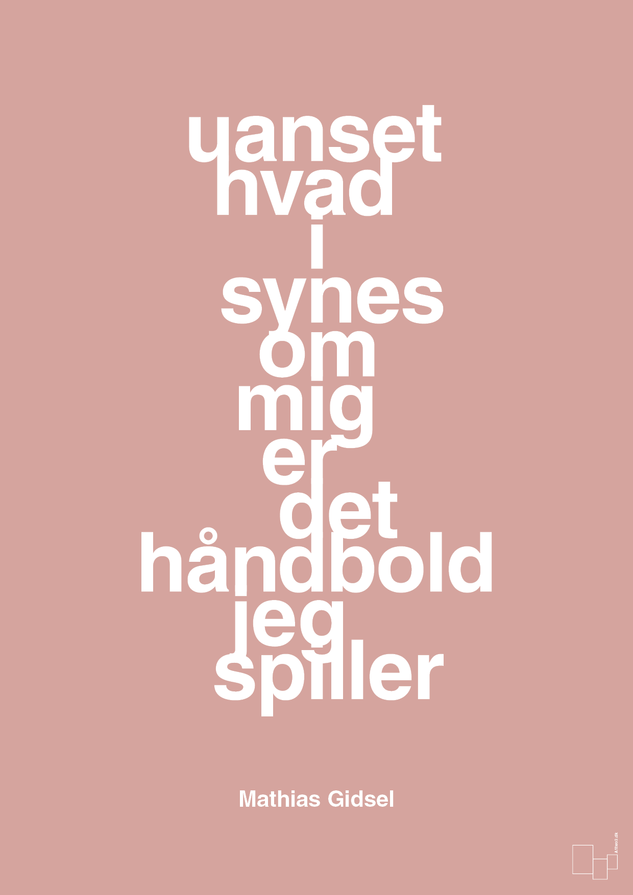plakat: uanset hvad i synes om mig er det håndbold jeg spiller - bubble shell-Håndbold-A1two3