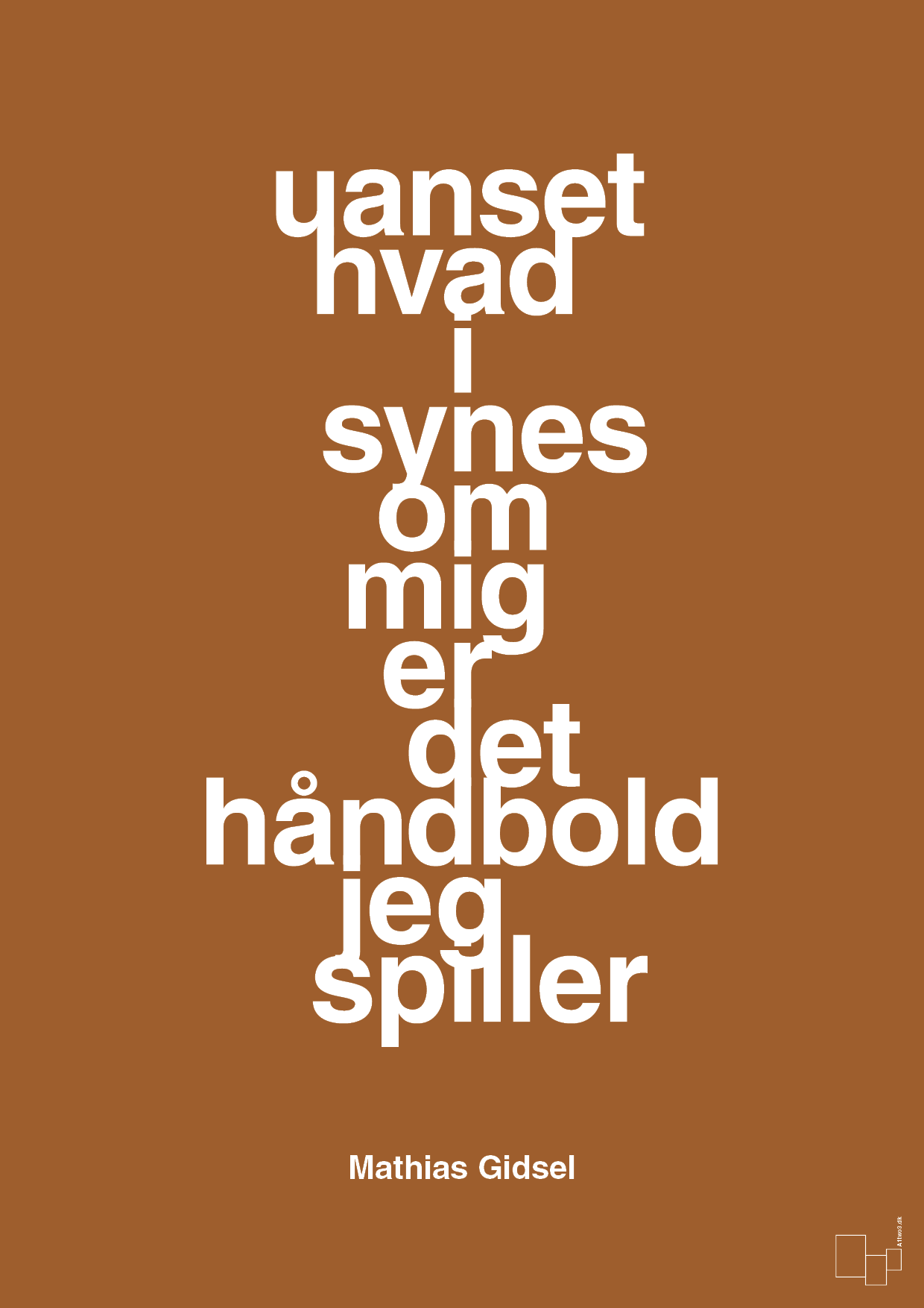 plakat: uanset hvad i synes om mig er det håndbold jeg spiller - cognac-Håndbold-A1two3