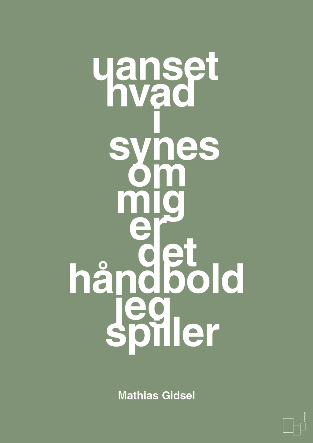 plakat: uanset hvad i synes om mig er det håndbold jeg spiller - jade-Håndbold-A1two3