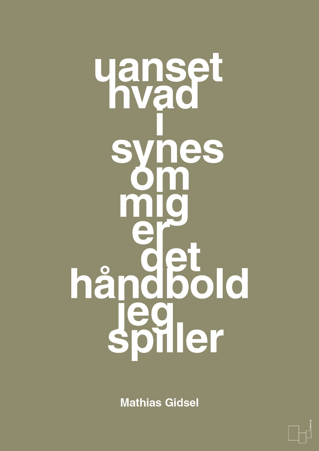 plakat: uanset hvad i synes om mig er det håndbold jeg spiller - misty forrest-Håndbold-A1two3