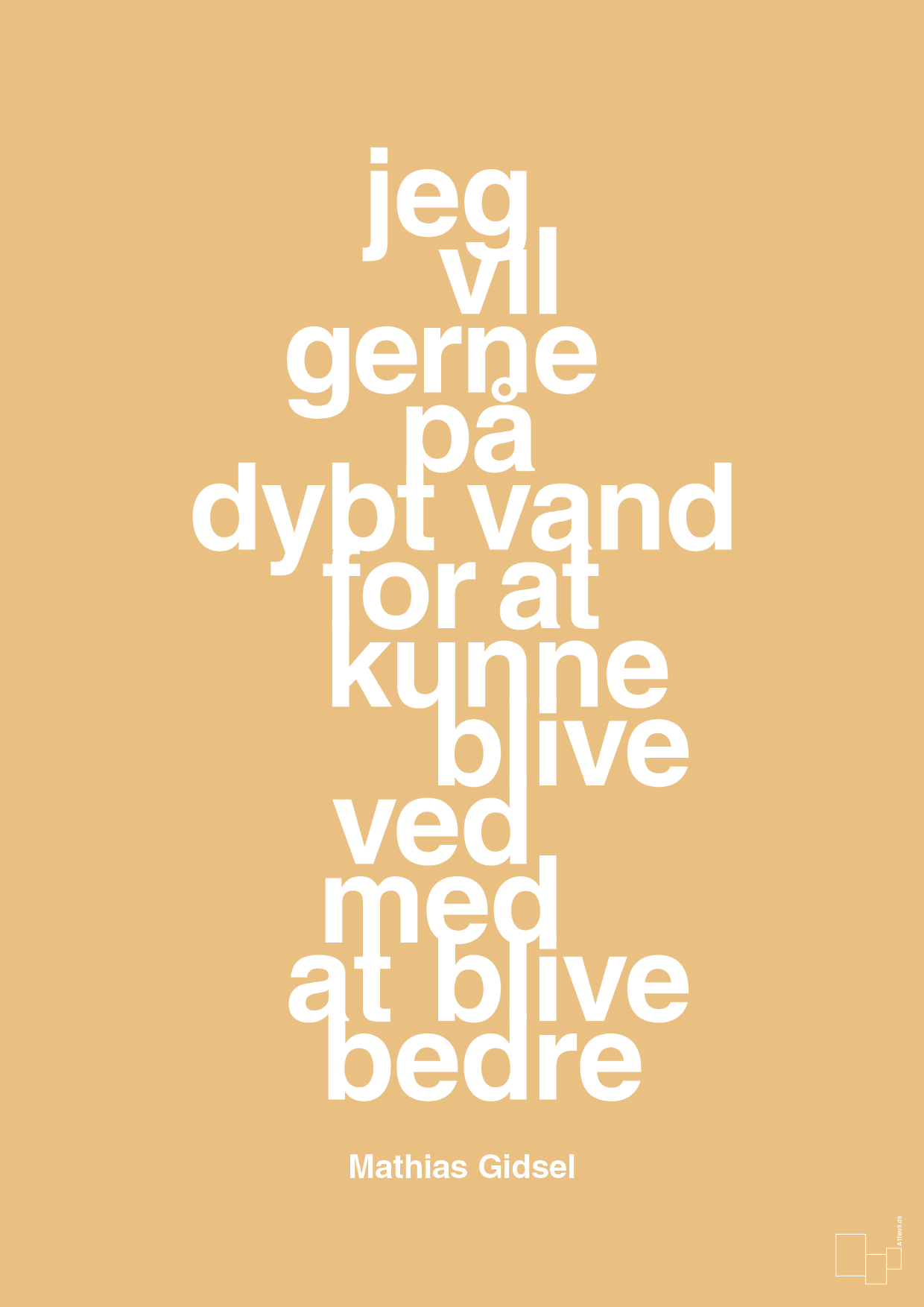 plakat: jeg vil gerne på dybt vand for at kunne blive ved med at blive bedre - charismatic-Håndbold-A1two3