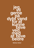 plakat: jeg vil gerne på dybt vand for at kunne blive ved med at blive bedre - cognac-Håndbold-A1two3
