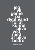 plakat: jeg vil gerne på dybt vand for at kunne blive ved med at blive bedre - graphic charcoal-Håndbold-A1two3