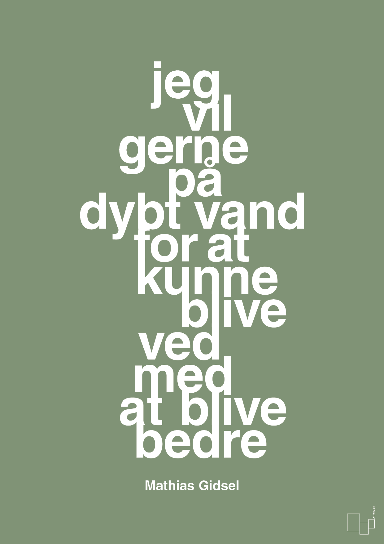 plakat: jeg vil gerne på dybt vand for at kunne blive ved med at blive bedre - jade-Håndbold-A1two3