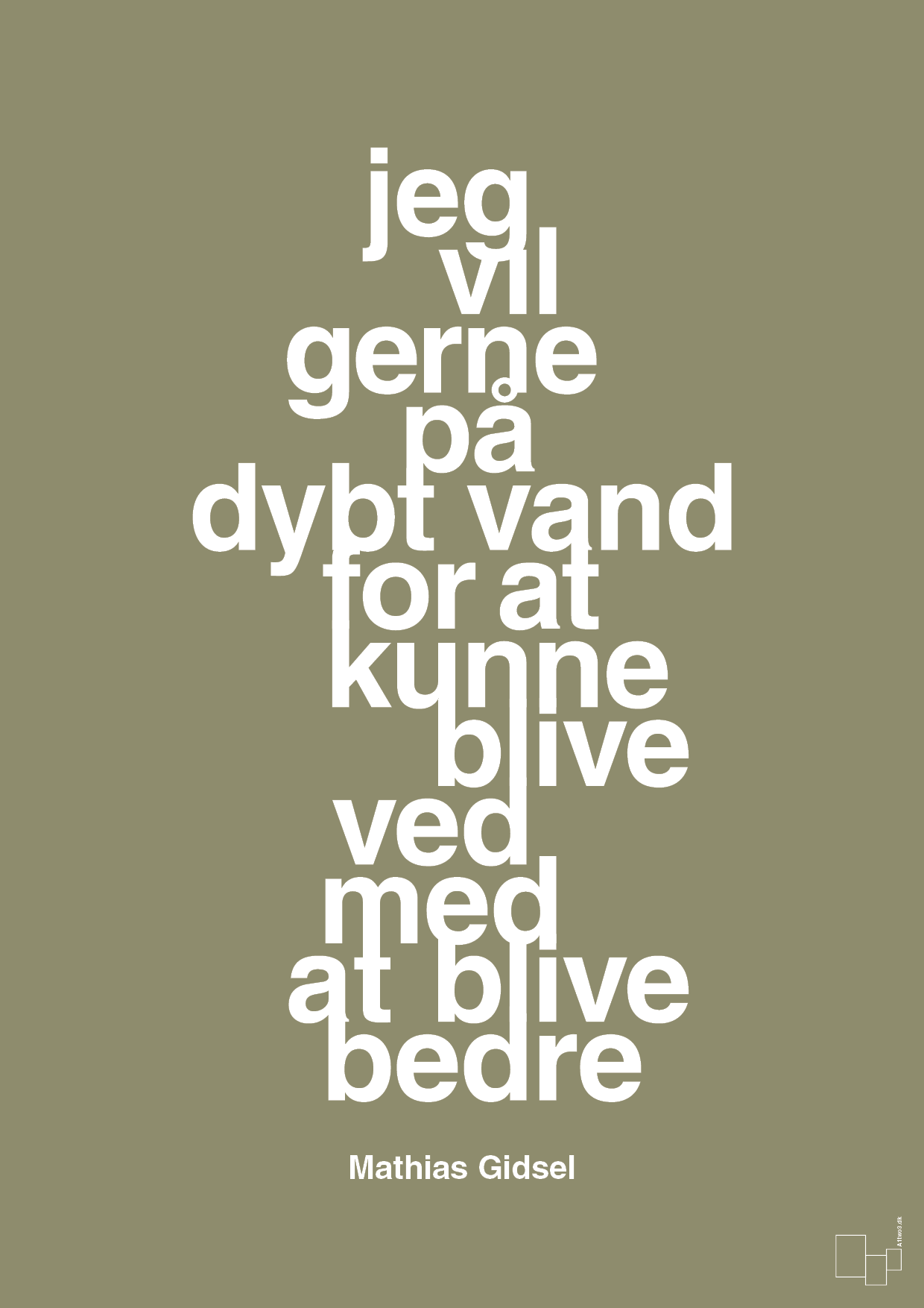 plakat: jeg vil gerne på dybt vand for at kunne blive ved med at blive bedre - misty forrest-Håndbold-A1two3