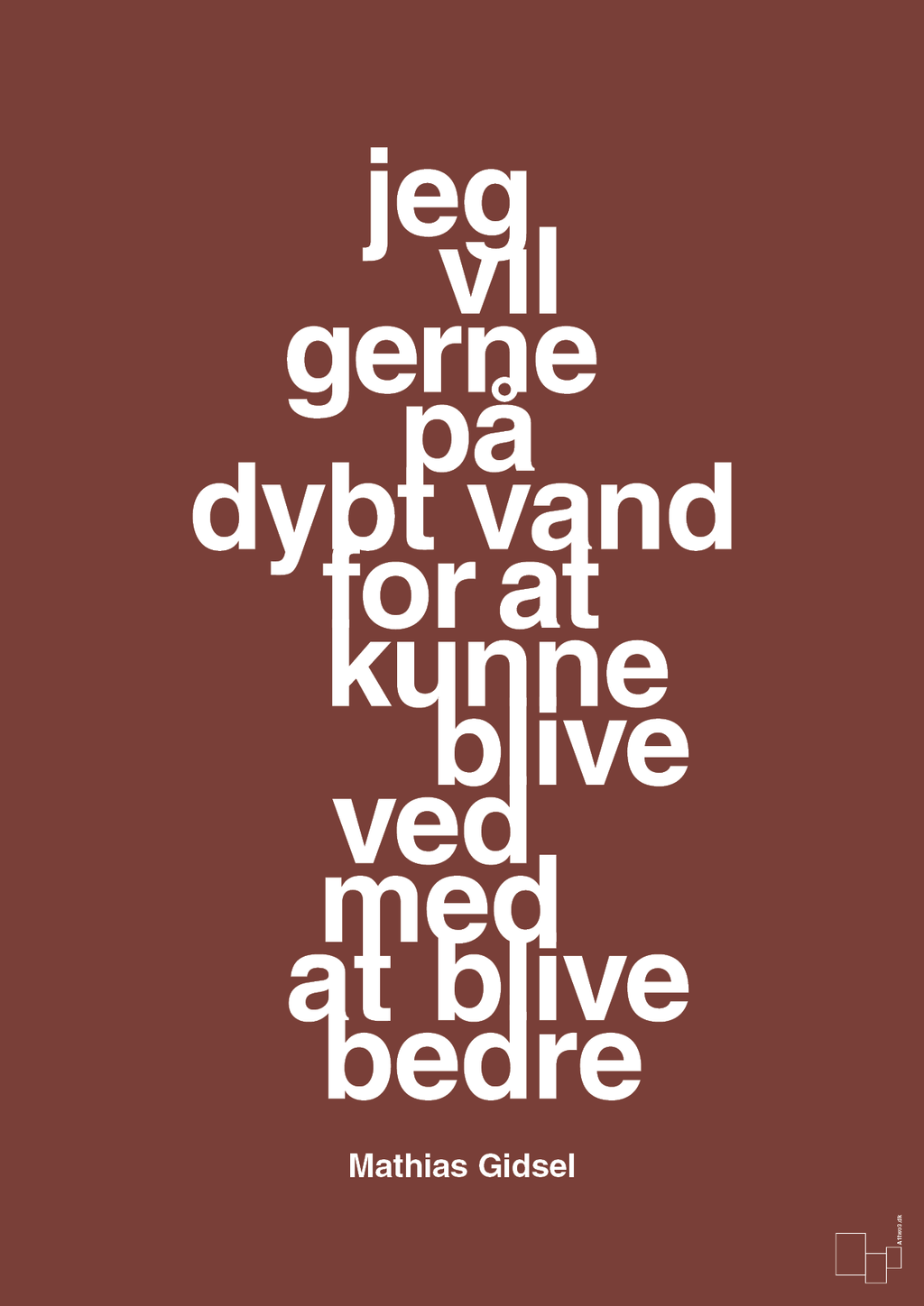 plakat: jeg vil gerne på dybt vand for at kunne blive ved med at blive bedre - red pepper-Håndbold-A1two3