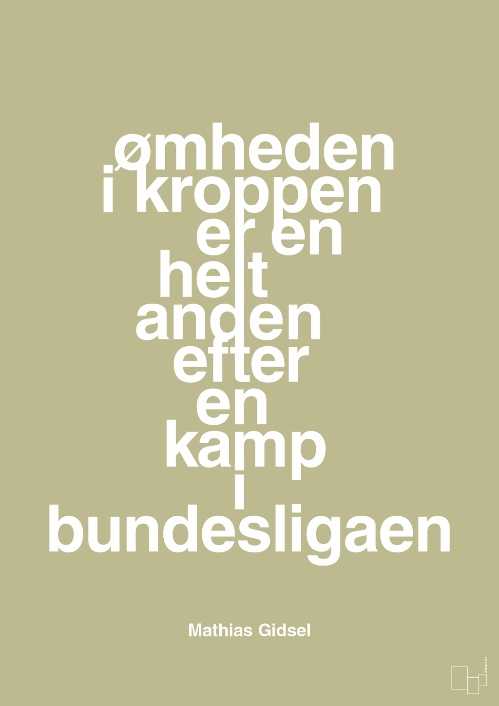 plakat: ømheden i kroppen er en helt anden efter en kamp i bundesligaen - back to nature-Håndbold-A1two3
