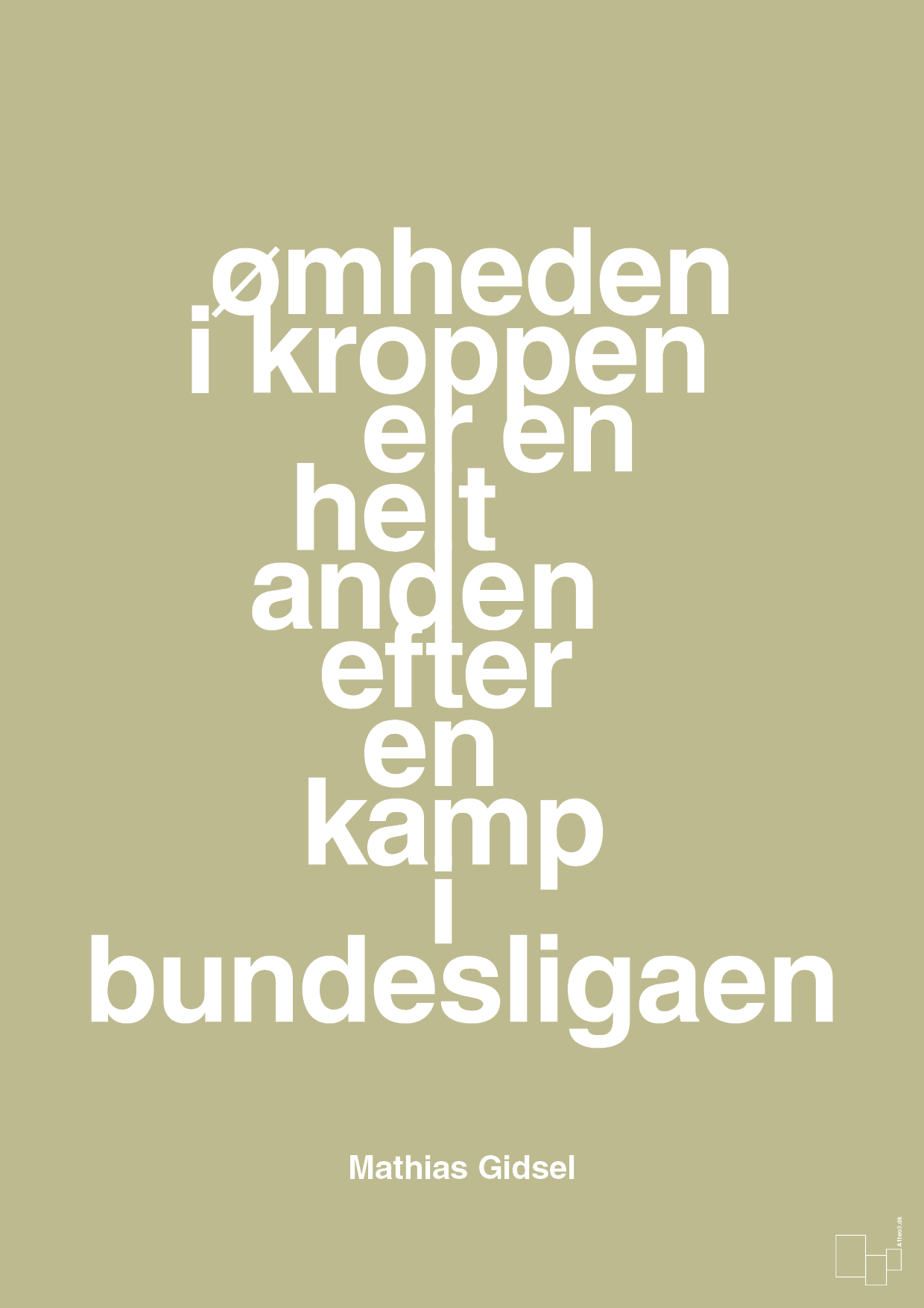 plakat: ømheden i kroppen er en helt anden efter en kamp i bundesligaen - back to nature-Håndbold-A1two3