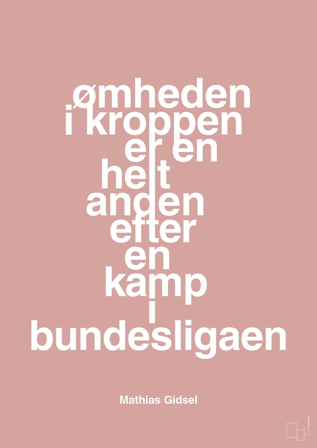 plakat: ømheden i kroppen er en helt anden efter en kamp i bundesligaen - bubble shell-Håndbold-A1two3