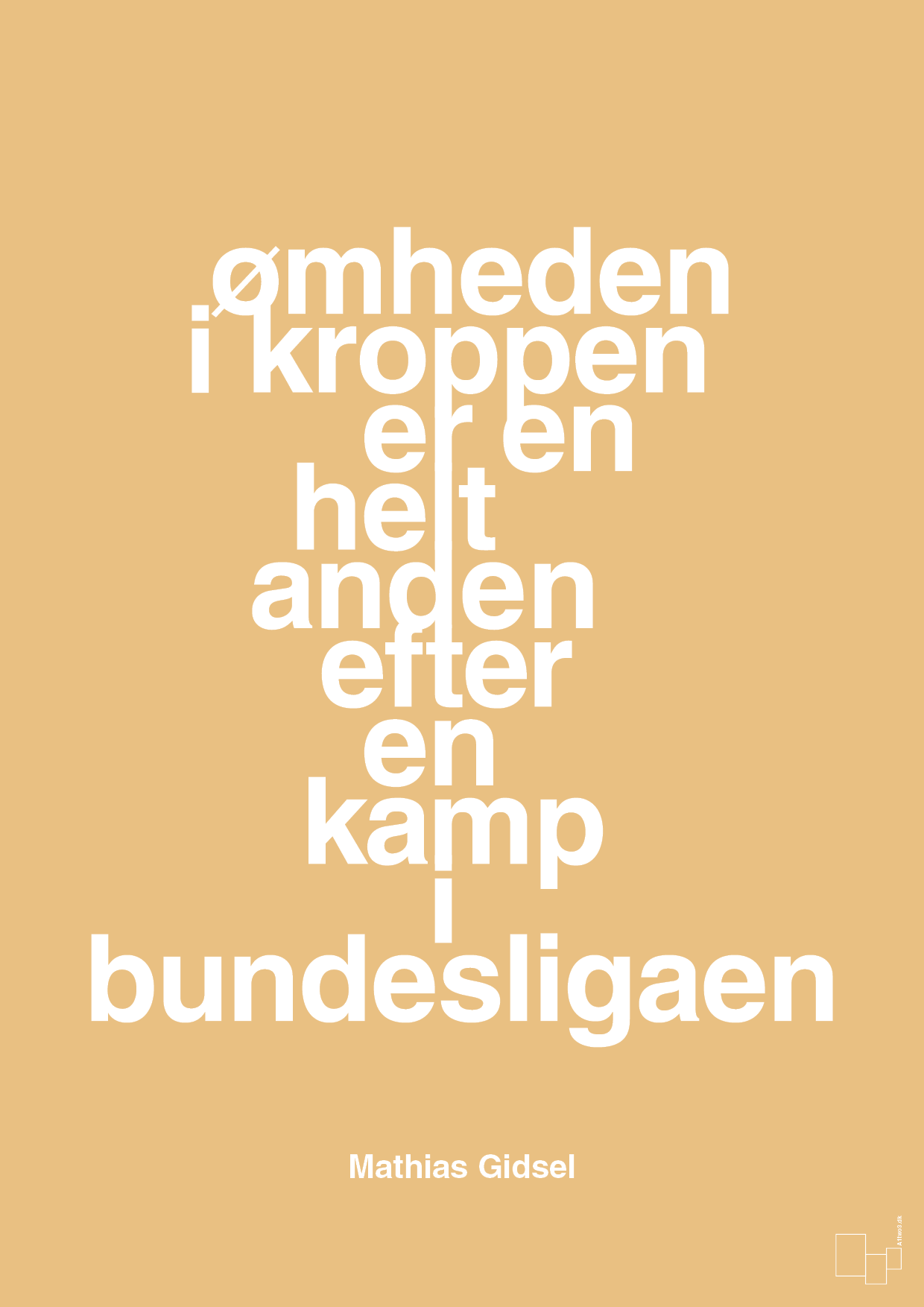 plakat: ømheden i kroppen er en helt anden efter en kamp i bundesligaen - charismatic-Håndbold-A1two3