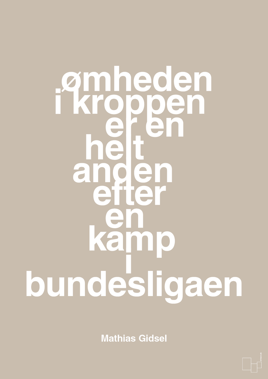 plakat: ømheden i kroppen er en helt anden efter en kamp i bundesligaen - creamy mushroom-Håndbold-A1two3