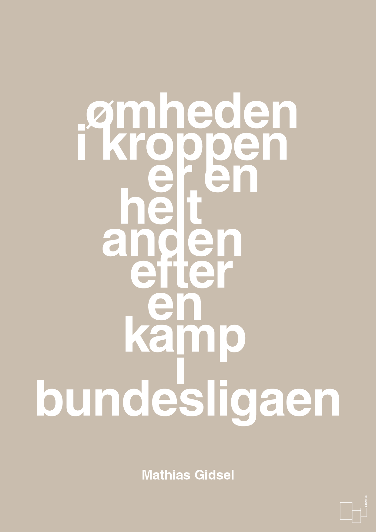 plakat: ømheden i kroppen er en helt anden efter en kamp i bundesligaen - creamy mushroom-Håndbold-A1two3