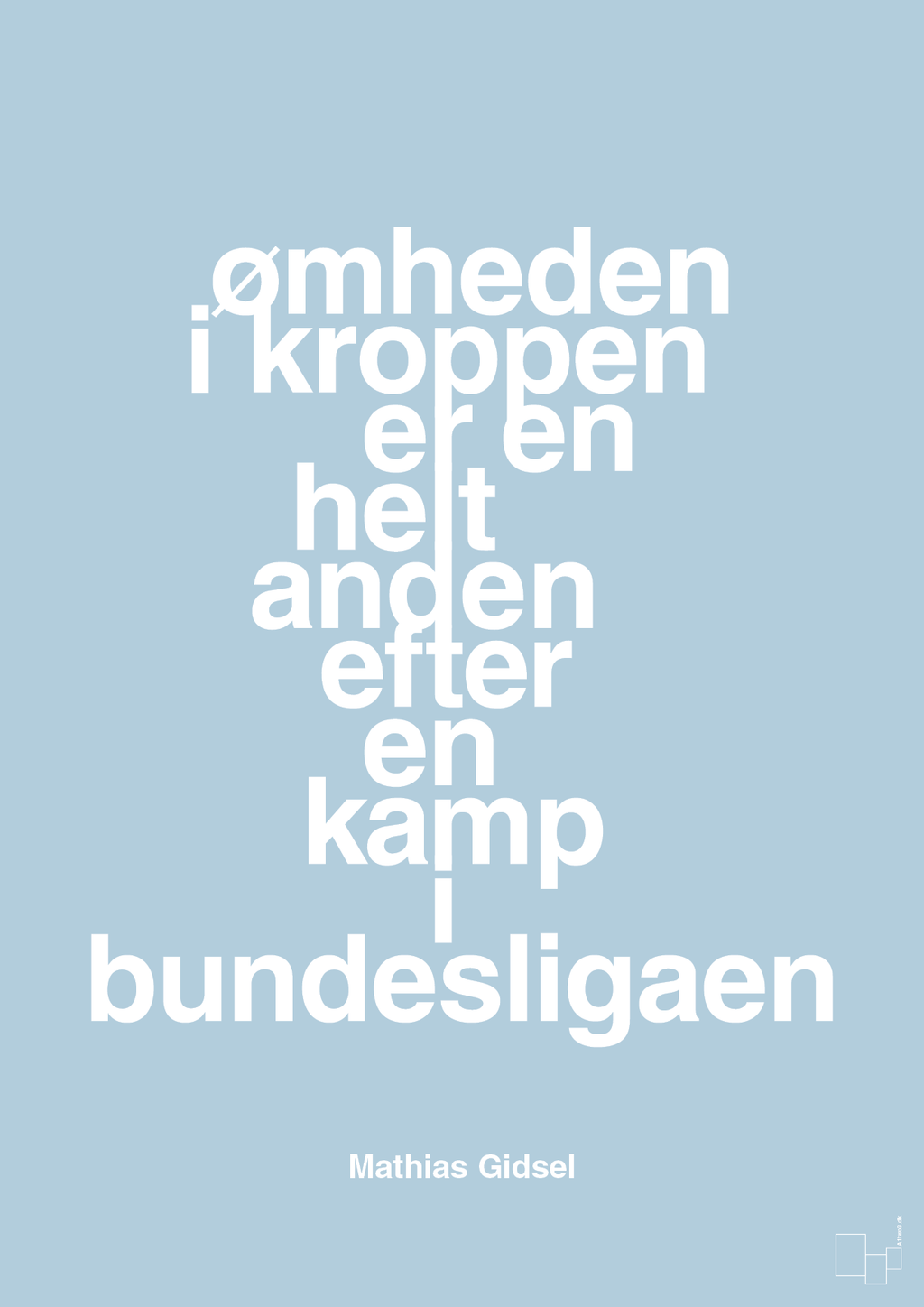 plakat: ømheden i kroppen er en helt anden efter en kamp i bundesligaen - heavenly blue-Håndbold-A1two3