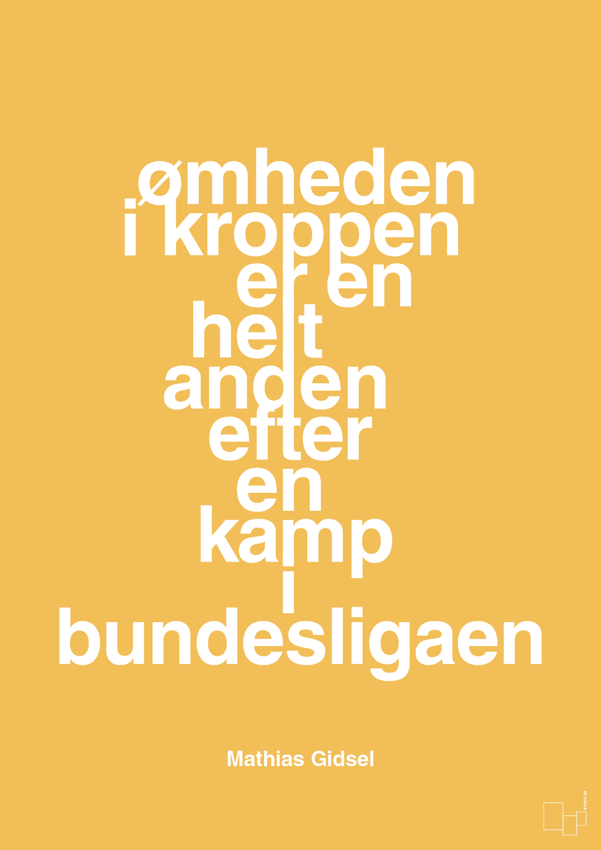 plakat: ømheden i kroppen er en helt anden efter en kamp i bundesligaen - honeycomb-Håndbold-A1two3