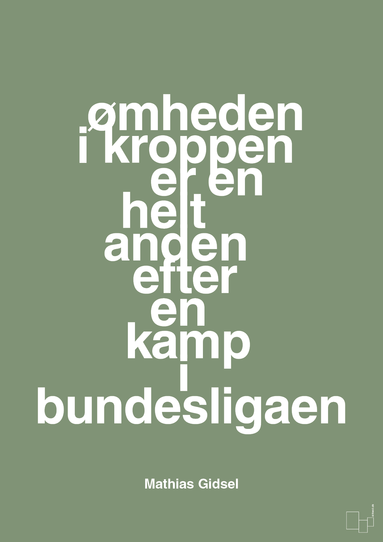 plakat: ømheden i kroppen er en helt anden efter en kamp i bundesligaen - jade-Håndbold-A1two3