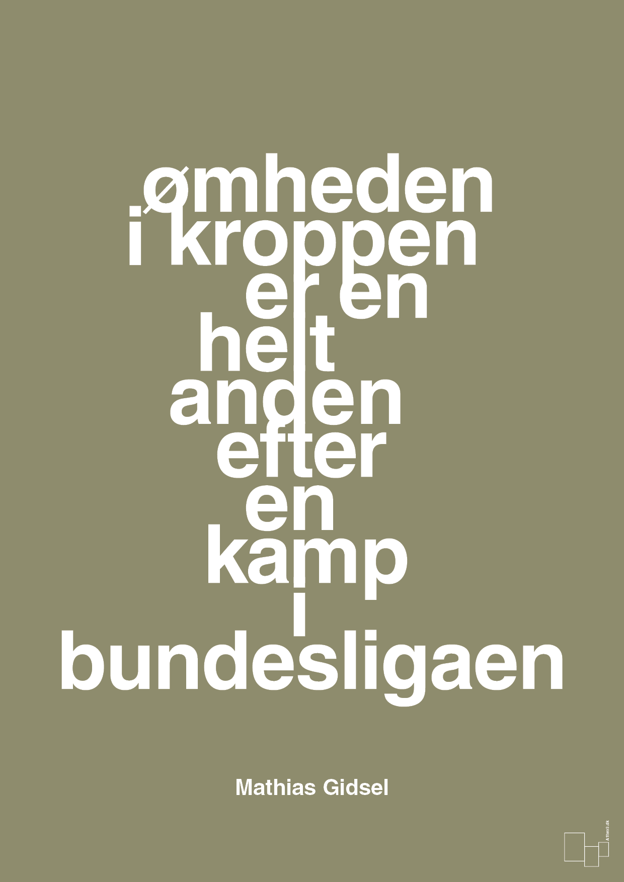 plakat: ømheden i kroppen er en helt anden efter en kamp i bundesligaen - misty forrest-Håndbold-A1two3