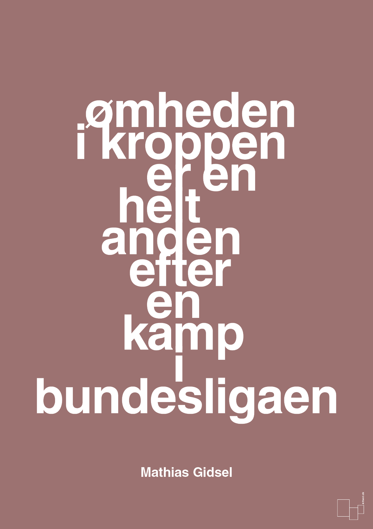 plakat: ømheden i kroppen er en helt anden efter en kamp i bundesligaen - plum-Håndbold-A1two3
