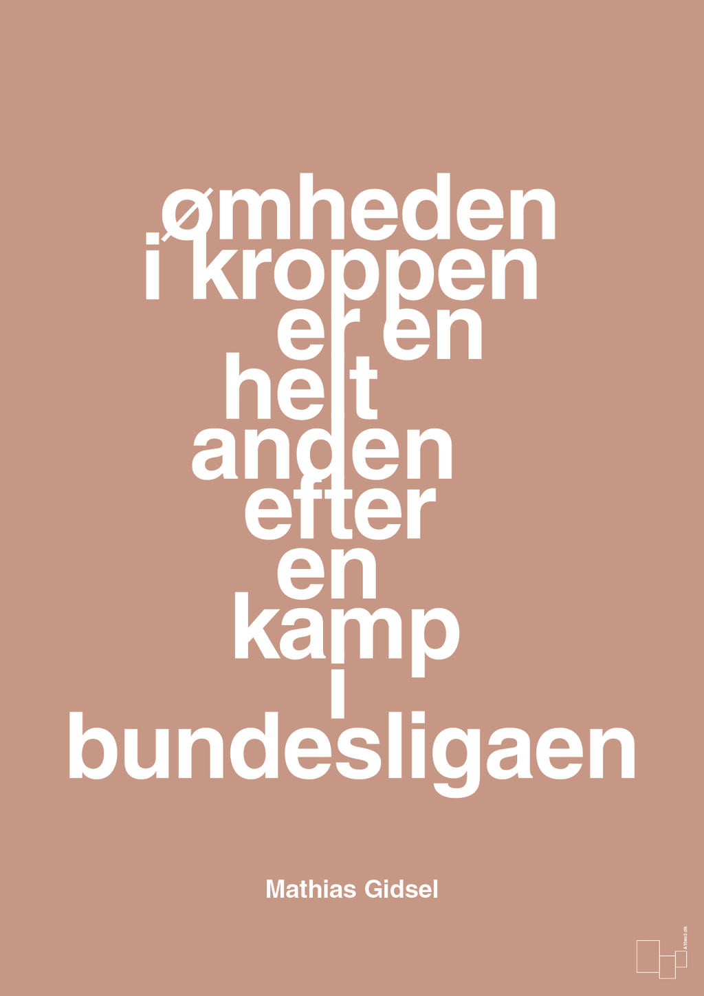 plakat: ømheden i kroppen er en helt anden efter en kamp i bundesligaen - powder-Håndbold-A1two3