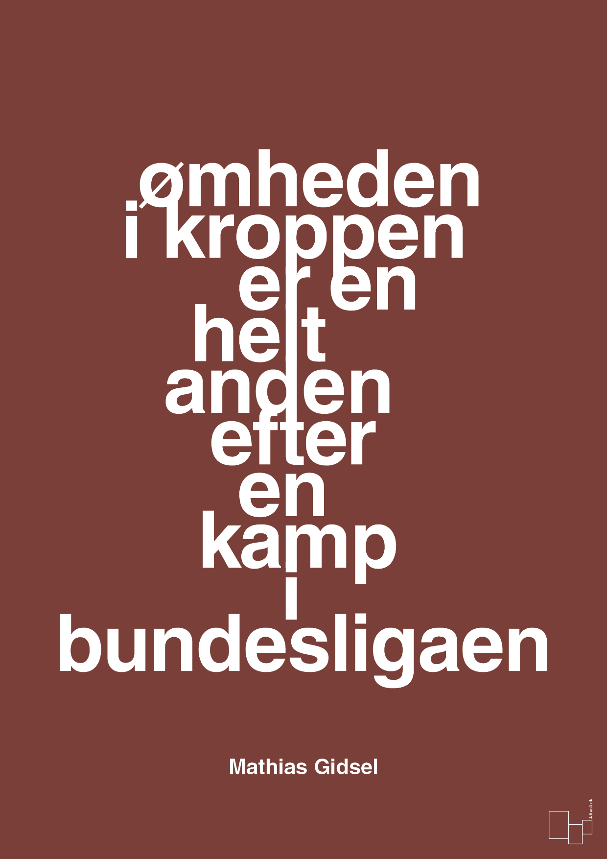 plakat: ømheden i kroppen er en helt anden efter en kamp i bundesligaen - red pepper-Håndbold-A1two3