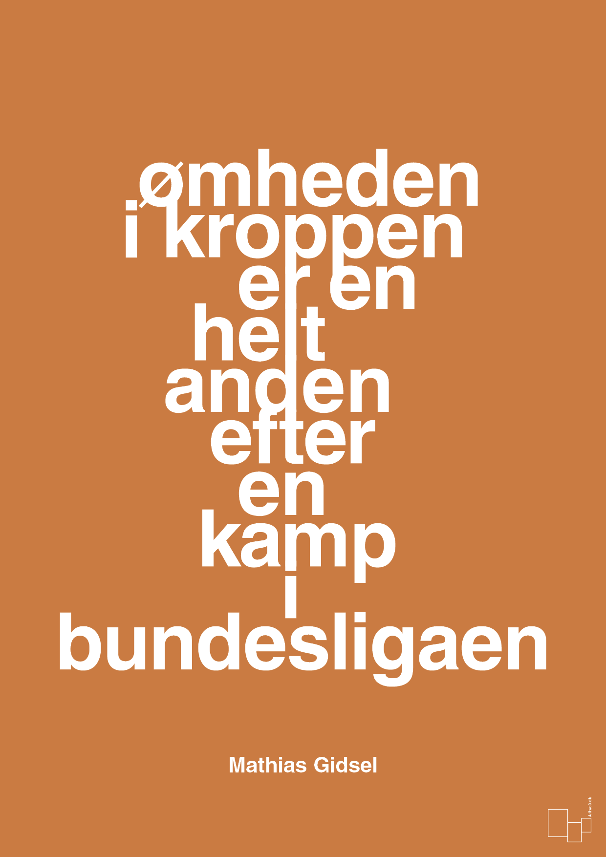 plakat: ømheden i kroppen er en helt anden efter en kamp i bundesligaen - rumba orange-Håndbold-A1two3