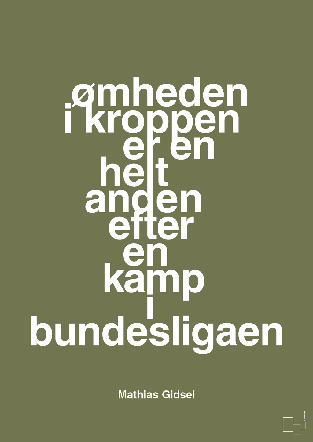 plakat: ømheden i kroppen er en helt anden efter en kamp i bundesligaen - secret meadow-Håndbold-A1two3