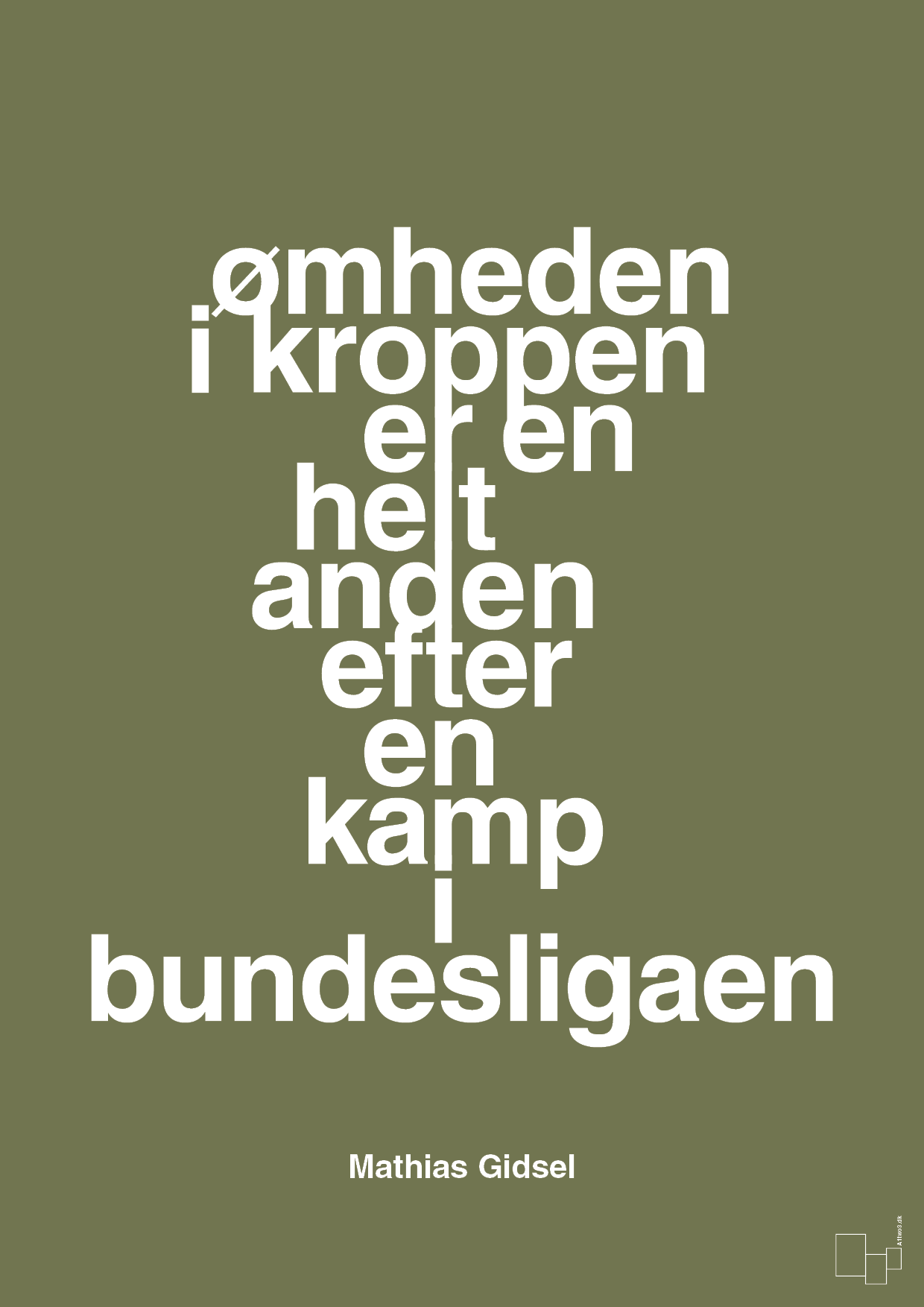 plakat: ømheden i kroppen er en helt anden efter en kamp i bundesligaen - secret meadow-Håndbold-A1two3
