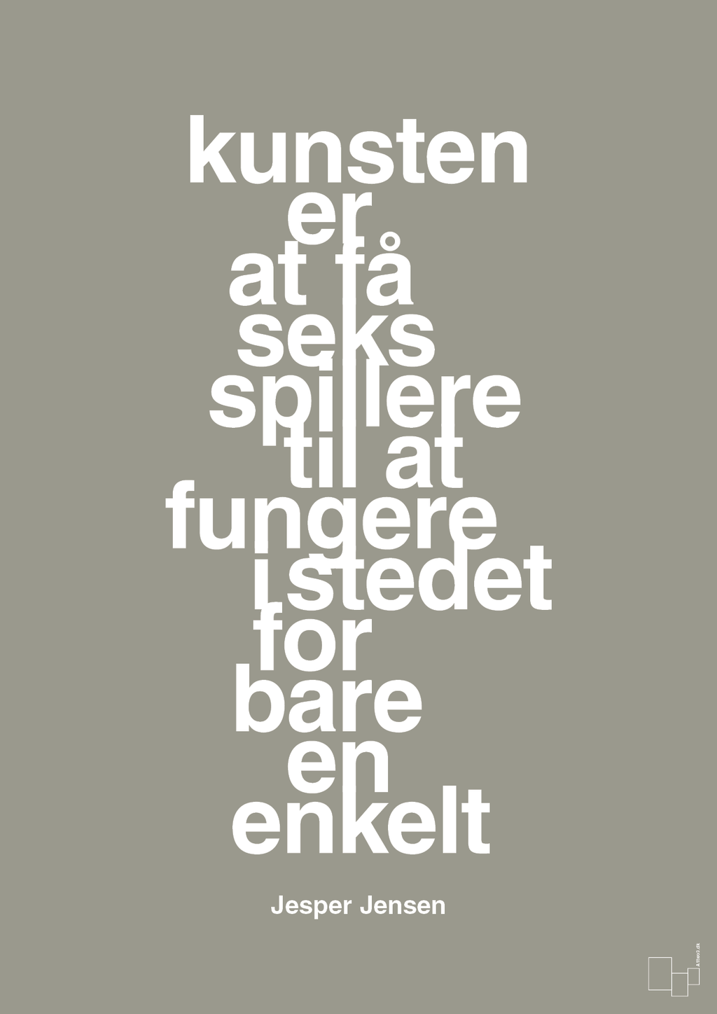 plakat: kunsten er at få seks spillere til at fungere i stedet for bare en enkelt - battleship gray-Håndbold-A1two3