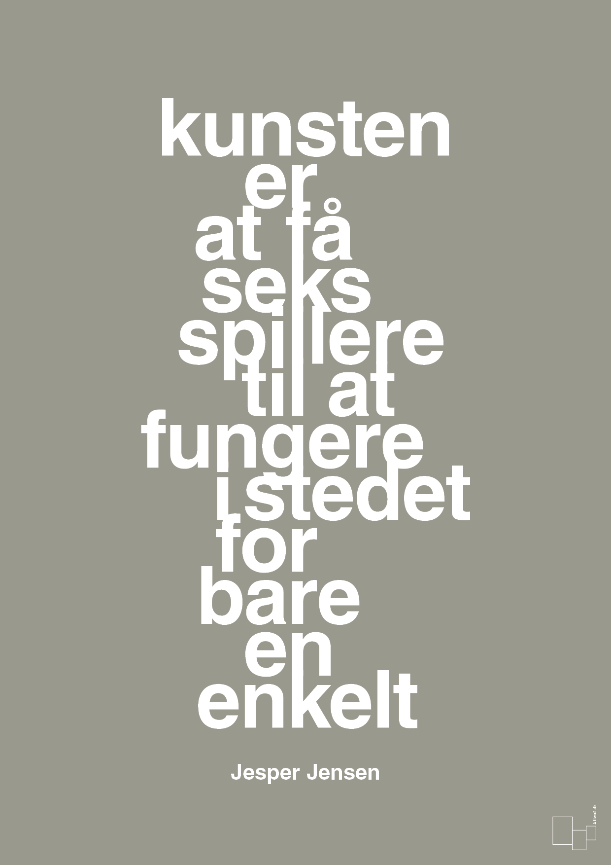 plakat: kunsten er at få seks spillere til at fungere i stedet for bare en enkelt - battleship gray-Håndbold-A1two3