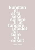 plakat: kunsten er at få seks spillere til at fungere i stedet for bare en enkelt - broken beige-Håndbold-A1two3