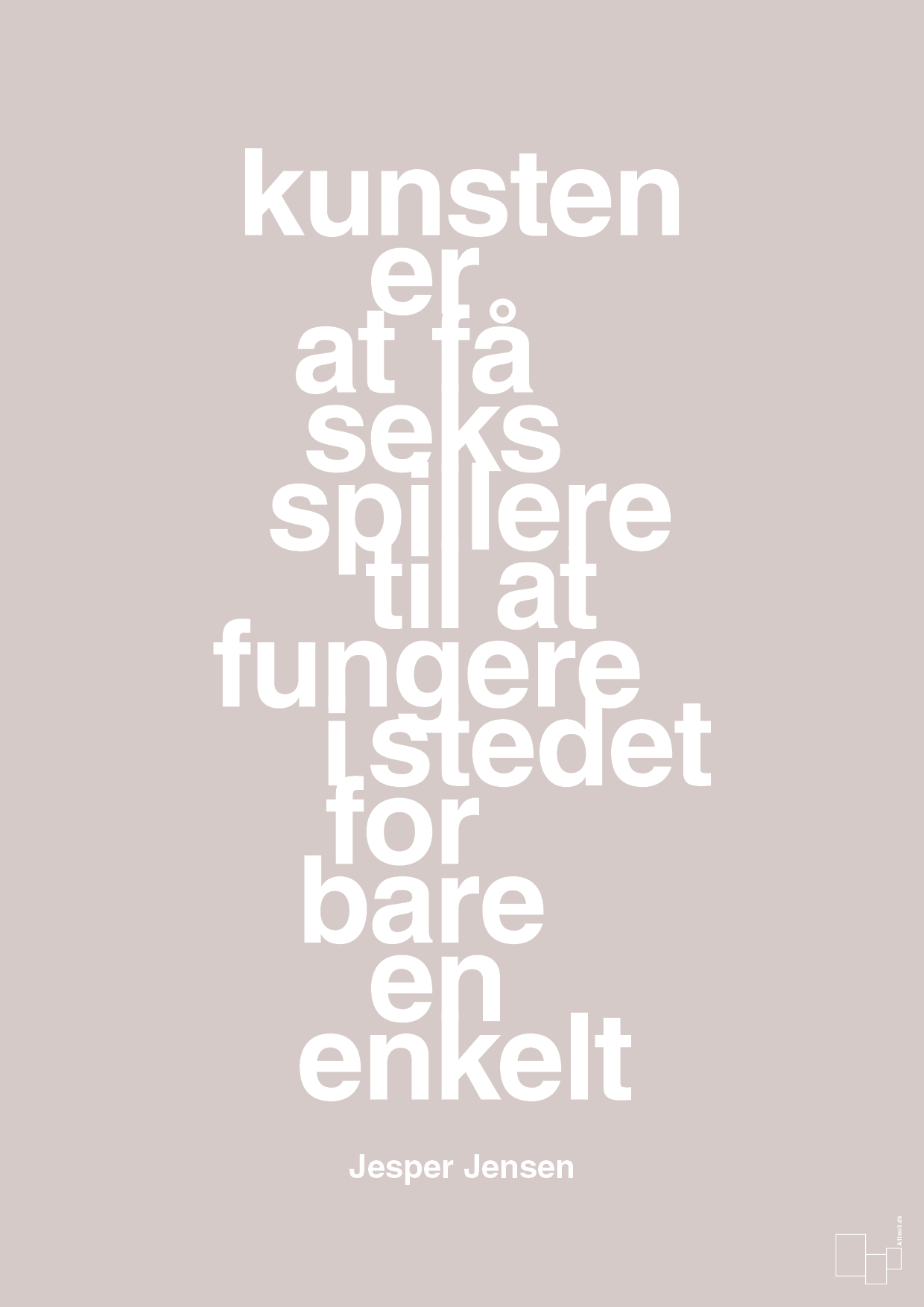 plakat: kunsten er at få seks spillere til at fungere i stedet for bare en enkelt - broken beige-Håndbold-A1two3
