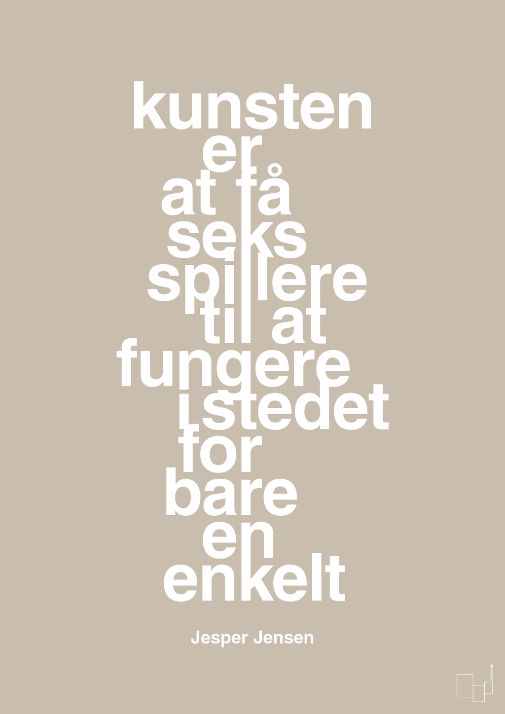 plakat: kunsten er at få seks spillere til at fungere i stedet for bare en enkelt - creamy mushroom-Håndbold-A1two3